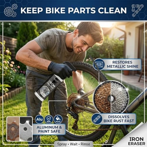 2Pack Rust Remover - Rust Remover Spray, Heavy Duty Rust Remover for Metal, Iron Eraser Iron and Rust Remover for Car Wheels, Hub, Bike Chains, Garden Tools & Iron Surfaces, 120ML*2 | Multi Surface Rust Remover for Metal, Iron Eraser Iron and Rust Remover
