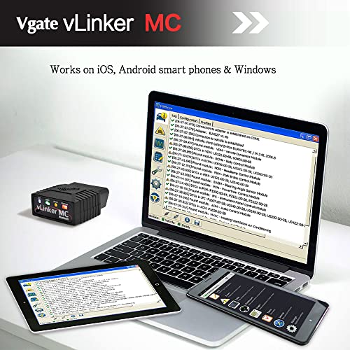 Vgate vLinker MC Bluetooth OBD2 Diagnostic Scanner for Android & Windows - size: vLinker MC BT3.0 - Android & Windows
