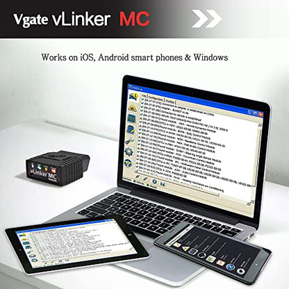 Vgate vLinker MC Bluetooth OBD2 Diagnostic Scanner for Android & Windows - size: vLinker MC BT3.0 - Android & Windows