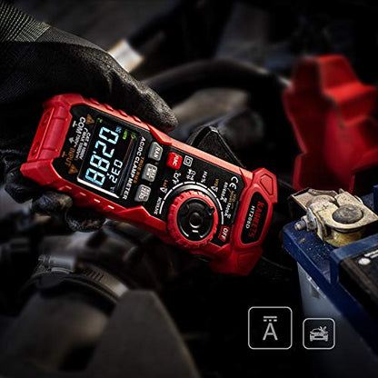 KAIWEETS HT208D Inrush Clamp Meter 1000A True RMS AC/DC Current Amp Meter, VFD, LOZ Mode, 6000 Counts, Measures Current Voltage Temperature Capacitance Resistance Diodes Continuity Duty-Cycle - size: HT208D