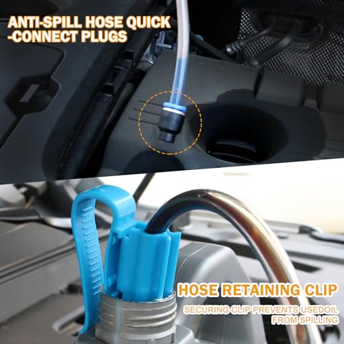 MILADO 12V 100W Oil Change Extractor Pump, Electric Engine Oil Transfer Pump for Engine/Transmission/Gear Oil with Portable Case (Engine Oil Pump-N) - color: Engine Oil Pump-N