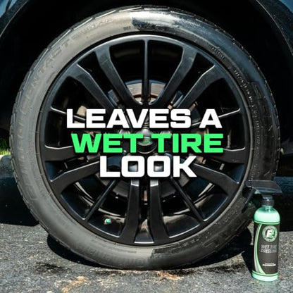 ExoForma Wet Tire Dressing Spray - Extremely High Shine Tire Dressing for That Wet Look - No Sling, Non-Greasy Silicone Formula with UV Protection - Easy to Apply, Minimal Cure Time - 16 fl oz, 2 Pack - size: 16 Fl Oz (Pack of 2)