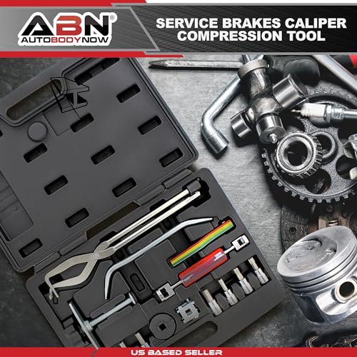 ABN 15-Piece Brake Kit with Brake Caliper Tool, Brake Drum Puller, Brake Adjusting Tool Set