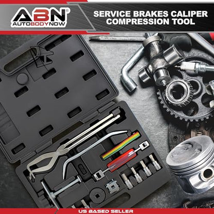 ABN 15-Piece Brake Kit with Brake Caliper Tool, Brake Drum Puller, Brake Adjusting Tool Set