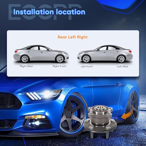 ECCPP 512438 Wheel Bearing Hub Assembly for Chevrolet Sonic 2012-2016 | for Buick Encore 2013-2016 5 lugs w/ABS Sensor Pre-Greased Sealed - size: 512438
