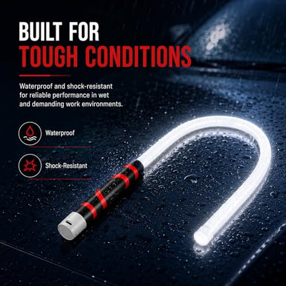 Bendable LED Flashlight Stick, Bendable Work Light with 3 Brightness Levels for Mechanic Car Repairs Under Hood Garage Inspection (1 pcs) - color: 1 pcs
