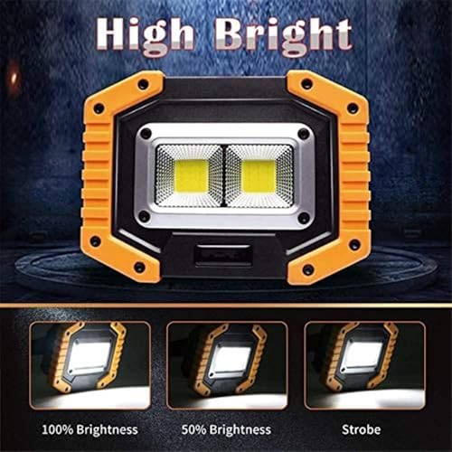 OTYTY LED Work Light Rechargeable, 30W 1500LM Battery Powered Portable Flood Lights with Magnetic Base, 4200mAh Battery for Camping Outdoor Car Repairs Job Site Lighting 2 Pack