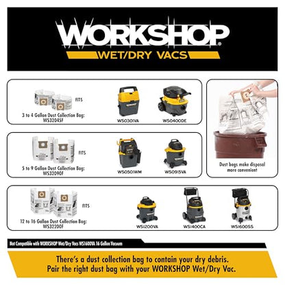 WORKSHOP Wet/Dry Vacs WS17814A 1-7/8-in. Floor Brush Vacuum Attachment - size: 1-7/8"