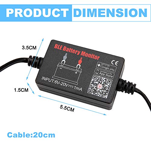 Battery Monitor BM2 BM3 Bluetooth 4.0 Wireless Battery Tester 12V Automotive Battery Load Tester,Automotive Charging and Cranking System Monitor Digital Battery Analyzer for Android & iOS