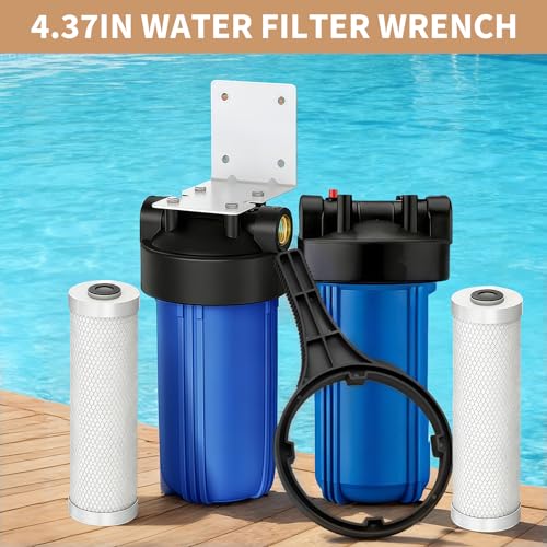 Universal Water Filter Wrench, 4.37" Inner Diameter, Fits for Slim Housings, Compatible with 2.5"x10" & 2.5"x20" Cartridges, Under Sink Filter & Slim Housings