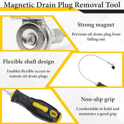 Flexible Oil Funnel with Strong Magnetic Oil Drain Plug