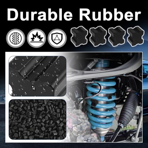 4PCS Rubber Car Coil Spring Spacer,Heavy Duty Car Rubber Lift Blocks Kit for Lifting Spring Spacing 1" to 1.5",Professional Front & Rear Cars Coil Spacers Kit Cars Accessories
