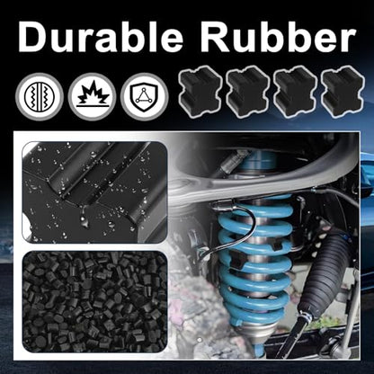 4PCS Rubber Car Coil Spring Spacer,Heavy Duty Car Rubber Lift Blocks Kit for Lifting Spring Spacing 1" to 1.5",Professional Front & Rear Cars Coil Spacers Kit Cars Accessories