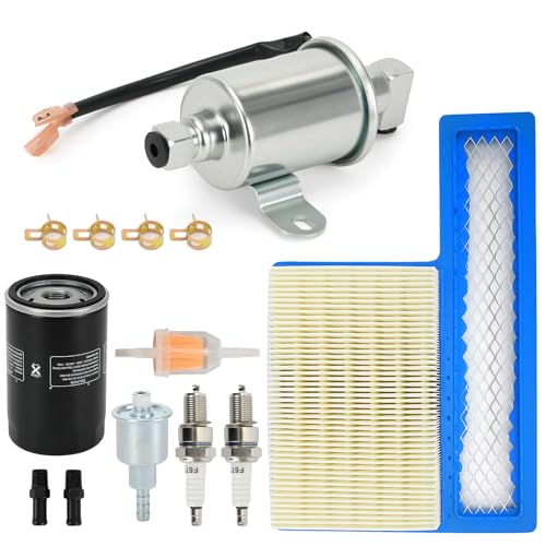 Oil Change Tune Up Kit Fit For Onan RV QG Generators 5500 7000, HGJAA HGJAB HGJAC, Includes 122-0836 Oil Filter, 140-3116 Air Filter, 149-2341-01 Fuel Filter, E11015 Fuel Pump, F5TC Spark Plug - size: Tune Up Kit - 2