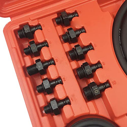 Engine Compression Tester Kit Petrol Fuel Cylinder Pressure Gauge Automotive Gauge Tool Set Testing Range 0-140 Oil Pressure Tester Kit & Tool for Engine Diagnostic