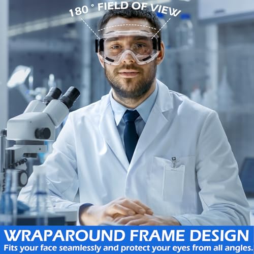 OXG Safety Goggles ANSI Z87.1 Glasses, Anti-Fog Protective Safety Glasses Lab Goggles Men Women Eye Protection Goggles - color: 12p-multicolor