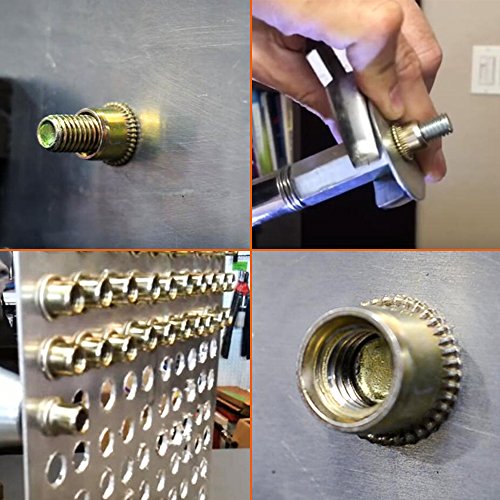 Rivet Nut, LOKMAN 50 Pieces 5/16-18UNC Carbon Steel Flat Head Rivnut Threaded Insert Nut, Knurled Body (5/16''-18) - size: 5/16''-18
