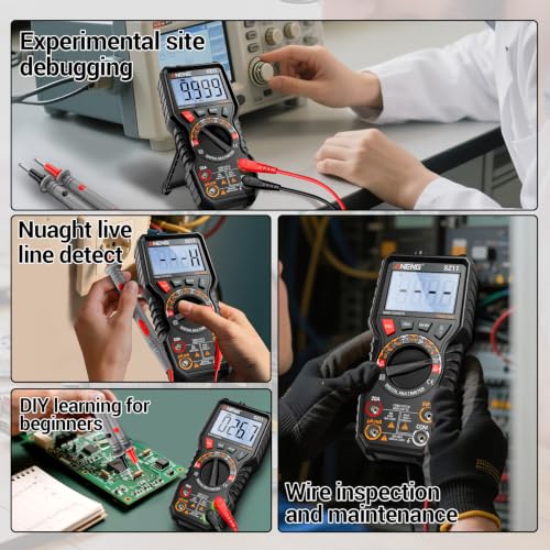 ANENG Multimeter,TRMS 6000 Counts Magnetic High Resolution Digital Tester | Auto Ranging MAX/MIN Voltmeter Measures AC/DC Voltage,Current,Resistance,Capacitance, NCV,Data Hold Amp for Automotive - style: 6000 Counts(Combination Kit)