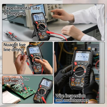 ANENG Multimeter,TRMS 6000 Counts Magnetic High Resolution Digital Tester | Auto Ranging MAX/MIN Voltmeter Measures AC/DC Voltage,Current,Resistance,Capacitance, NCV,Data Hold Amp for Automotive - style: 6000 Counts(Combination Kit)