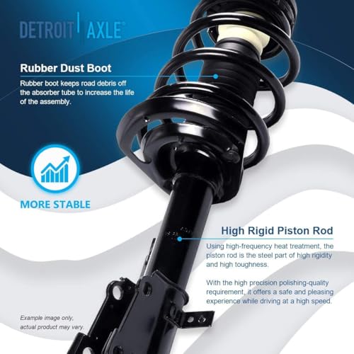 Detroit Axle - Struts for 2011 2012 2013 2014 2015 2016 2017 2018 2019 | Dodge Journey [V6 Engine], Front & Rear Struts with Coil Spring Assembly Replacement Suspension - size: 4Q47307-V1/ 4 Struts