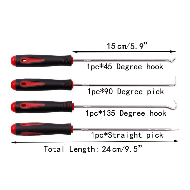 Long Set,Oil Seal Hook, Pull Out The Hook, Oil Seal Screwdriver Pull Out and Remove. Assembly and Removal of Small Parts,Automobile, Electronics Home Repair Tools