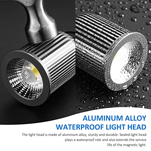 10W Magnetic Machine LED Work Light with Flexible Gooseneck and Magnetic Base, 1000lm, 6500k Magnetic Base Tool Lamp for Work Bench, lathe, Sewing Machine, Grill, Shop, Industrial Lighting