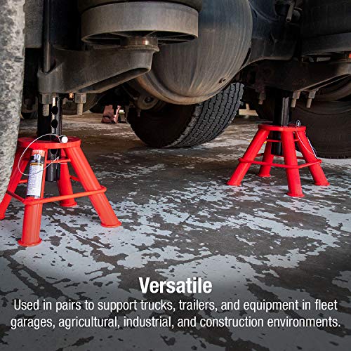 SUNEX TOOLS 1210 10-Ton Low Height Pin Type Jack Stands, Pair - style: 10 Ton