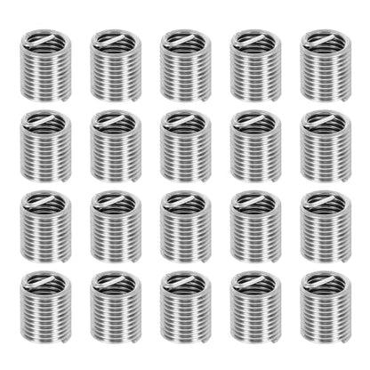PATIKIL Wire Thread Inserts M12x1.75 Metric 2D 24mm, 20Pcs 304 Stainless Steel Helical Coiled Wire Screw Threaded Sleeve Sheath for Mechanical Equipment Automotive Repairs - size: M12x1.75, 24mm