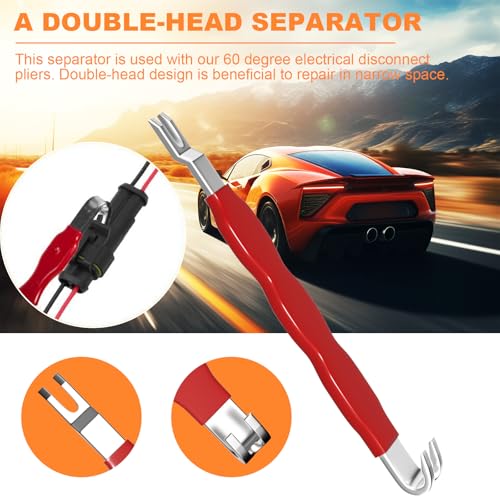 Electrical Disconnect Pliers 37980 60Degree Automotive Electrical Connector Disconnect Pliers Separator Long Spark Plug Disassembly Pliers Fuel Line Disconnect Remove Tool Pliers - color: 1* Black 60 Degree