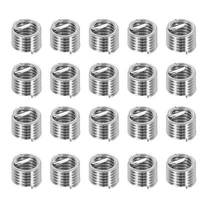 PATIKIL Wire Thread Inserts M4x0.7 Metric 1.5D 6mm, 20Pcs 304 Stainless Steel Helical Coiled Wire Screw Threaded Sleeve Sheath for Mechanical Equipment Automotive Repairs - size: M4x0.7, 6mm