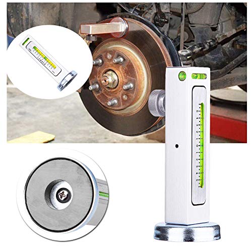 Universal Adjustable Car Magnetic Gauge Tool, Wheel Alignment Truck Tool, Measures Camber Castor Strut Angle with Steel Material, High Strength Plasticity for Wheel Hub Alignment,