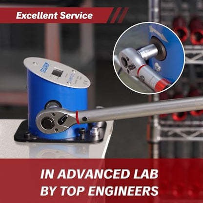 Thorstone 1/4 Torque Wrench, 10-150 in.-lb./ 1.1~16.9Nm Dual-Direction Adjustable Micrometer Click Torque Wrench, 72-Tooth Gear, ±2% Clockwise High Accuracy Reversible Dual Range Scales - size: 1/4 IN 10-150 FT-LB (72 TOOTH)