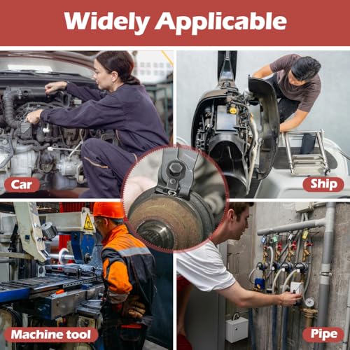 CV Boot Clamp Plier with 10PCS Stainless Steel Boot Clamps, Small and Large Stainless Steel Universal Adjustable Drive Shaft CV Crimp Clamp Collar Pliers for Most Cars
