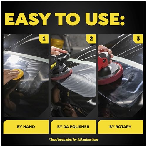 Meguiar’s Mirror Glaze M105 Ultra-Cut Compound, Car Rubbing Compound for Removing Scratches and Heavy Swirls While Adding Shine, Safe and Effective on All Glossy Car Paint and Clear Coats, 8 oz - size: 8 Oz, style: Ultra-Cut Compound