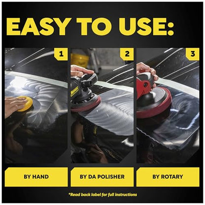 Meguiar’s Mirror Glaze M105 Ultra-Cut Compound, Car Rubbing Compound for Removing Scratches and Heavy Swirls While Adding Shine, Safe and Effective on All Glossy Car Paint and Clear Coats, 8 oz - size: 8 Oz, style: Ultra-Cut Compound
