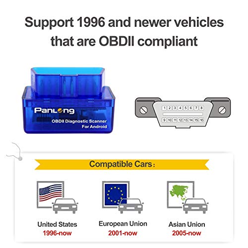 Panlong OBD2 Scanner Bluetooth OBDII Diagnostic Tool Car Code Reader Turn Off Check Engine Light Support Android - style: For Android Only