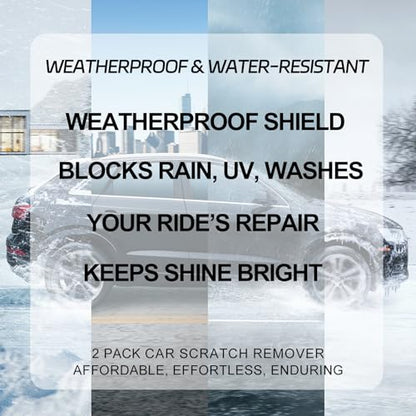 2026 Upgraded Car Scratch Remover for Vehicles, Professional Car Paint Scratch Remover for Light Medium Scratches, Car Scratch Repair Kit Safe for All Paint Colors, Easy to Use Auto Detailing Polish