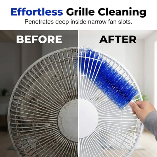 Bendable Microfiber Head, Reusable Dust Remover 2 Pcs 2026 New Fan Cleaner Brush, Washable Cobweb Duster for Air Conditioning, Fan Blades, Air Vents, Curtains, Cars - color: Gray*2