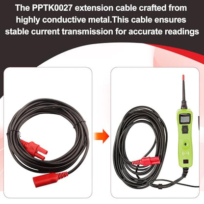 PPTK0027 20FT Extension Cable for Power Probe 3/3S/3Ez Power Circuit Probe | Electronic Diagnostic Parts Accessories Extension for Power Probe