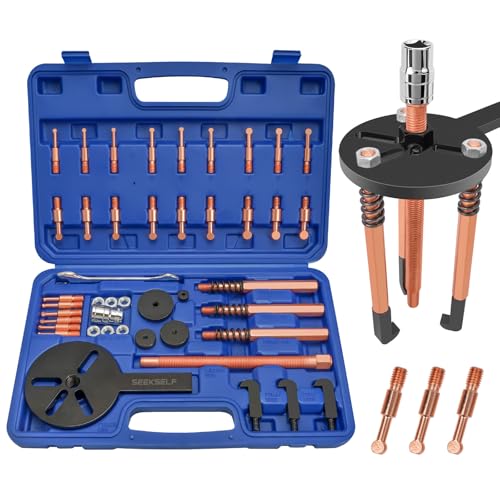 36-in-1 Bearing Puller Set, Inner Bearing Puller Separator Kit, Blind Hole Bearing Removal Tool Bearing Disassembly Gear Puller, Blue - color: Blue