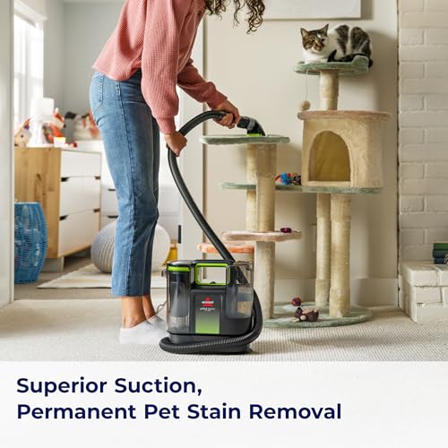 BISSELL Little Green Max Pet Portable Carpet Cleaner, 3860 | Self-Cleaning Tough Stain Tool & Pet Hair Removal Tool; car/auto detailing; deep upholstery cleaning - style: Little Green Max Pet