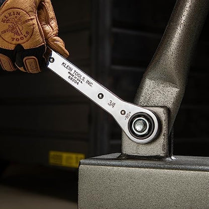 KLEIN TOOLS 68221 SAE Ratcheting Box Wrench Set, 5 Piece, 10 Sizes, Made in USA - size: 5-Piece