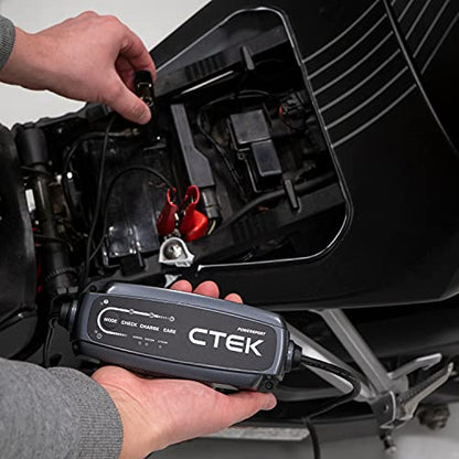 CTEK CT5, 12V Automotive Battery Charger for Auto, Motorcycle, ATV, Snowmobile - Battery Trickle Charger and Battery Maintainer - Charges Lead-Acid and Lithium Ion (12V LiFePO4) Batteries