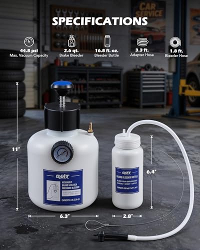 Orion Motor Tech Pressure Bleeder, 2.5L Brake Pressure Bleeder with 50.7mm Adapter, 2.6qt Manual Power Brake Bleeder with 500mL Brake Bleeder Bottle Compatible with Ford Subaru Nissan Infinity - size: 50.7mm Adapter