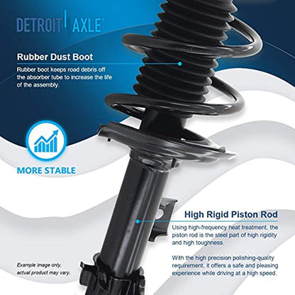 Detroit Axle - Front Struts Sway Bars for 2011-2016 Hyundai Elantra Complete Front Quick Install Ready Struts w/Coil Spring Assembly Sway Bar Links 2012 2013 2014 2015 Replacement Suspension Kit - size: 4QS1300508/Sway Kit