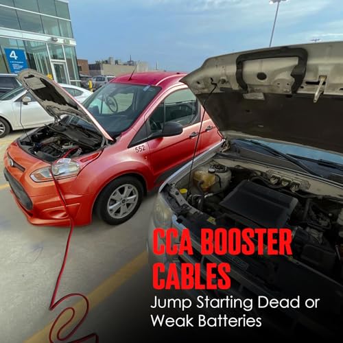 K KRIËGER Jumper Cables for Car Battery, Heavy Duty Automotive Booster Cables for Jump Starting Dead or Weak Batteries with Carrying Bag Included (16-Feet (6-Gauge) - size: 16-Feet (6-Gauge)