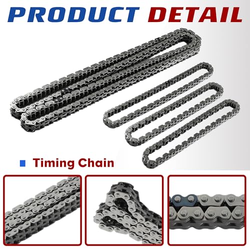 3.5L Engine VQ35DD Timing Chain Kit | Fit For Nissan Pathfinder & Infiniti QX60 V6 3.5L 2017-2024 Replace OE# 130856KA1B 130706KA1C 150436KA0A 130286KA0A - size: Timing Chain Kit 3.5L 2017-2024