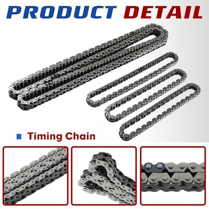 3.5L Engine VQ35DD Timing Chain Kit | Fit For Nissan Pathfinder & Infiniti QX60 V6 3.5L 2017-2024 Replace OE# 130856KA1B 130706KA1C 150436KA0A 130286KA0A - size: Timing Chain Kit 3.5L 2017-2024