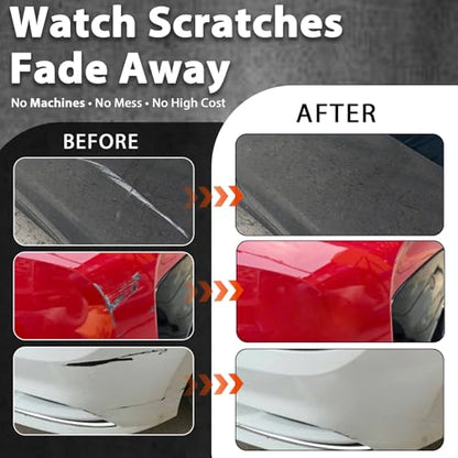Car Scratch Remover for Vehicles, Upgrade Scratch Removal Wax & Swirl Remover with Wipe Sponge, Paint Restorer & Clear Coat Car Polishing Compound Kit, Easy to Use for All Paint Colors, 2Pcs