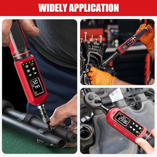 SUERCUP 1/4"&3/8"&1/2" Digital Torque Wrench Set, ±1% accuracy | 0.15-10Nm&0.66-44.29Ft.Lb/0.9-60N.m&3.8-250.8Ft.Lb/5.1-340Nm, 9 presets, 5 units, for Truck, Auto, Moto, Bike, Electronics - size: 1/4"&3/8"&1/2" 0.15-10N.m&0.9-60N.m&5.1-340N.m